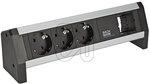 Bachmann GmbH Bachmann DESK Steckdoseneinheit ALU 902.000 3xSchuko-Steckdosen + 1x