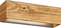 Trio LED-Wandleuchte 'Brad' naturholz 3000K 13,5W 2flg 223790130