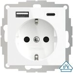 2USB Schutzkontakt-Steckdose inCharge Pro 55 USB A/C 55x55mm 32mm Einbautiefe