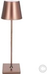 SIGOR NUINDIE LED Akku-Tischleuchte bronze 2.2W 180lm 45&Acirc;&deg; rund Stufenlos dimmbar