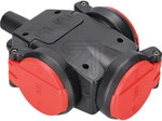 ABL Professional SCHUKO 3-f.H&Atilde;&curren;ngekuppl.rot/schwarz