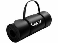 MOVIT® Gymnastikmatte, 183x60x1,0 cm, Yogamatte, Schwarz