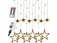 VOLTRONIC® 12 Sterne LED Lichtervorhang, warm-weiß, FB