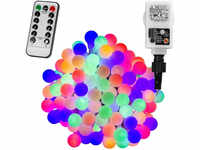 VOLTRONIC® 50 LED Lichterkette Party, bunt, Adapter, FB