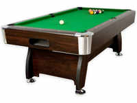 GAMES PLANET® 8 ft Billardtisch "Premium ", Farbe braun / grün