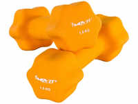 MOVIT® 2er Set 1,5 kg Neopren Hanteln Kurzhantel, Orange