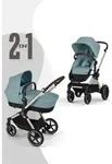 Cybex EOS Lux Kinderwagen (2-in-1 Kinderwagen), Cybex Kinderwagen Gestell: Black,