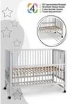 Tissi Beistelbett Hajo / Babybett, Tissi: Buche Wei&szlig;