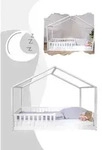 tiSsi&reg; Hausbett / Bodenbett ENNO Gr. 90 x 200 cm, Tissi: Buche Wei&szlig;