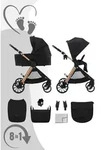 Kinderkraft VESTO 2 2in1 Kombikinderwagen, Kinderkraft: Black