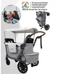 Wonderfold L2 Kinderwagen f&uuml;r 2 Kinder / Bollerwagen, Wonderfold: Grau