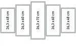 Schipper Alurahmen Polyptychon Silber Selbstmontage 132x72 cm Malen nach Zahlen