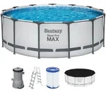 Bestway Frame Pool 396x122 cm Max Pro Komplettset | Rundpool mit Zubeh&ouml;r