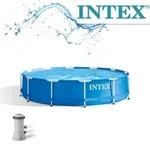 Intex Frame Pool 366 x 76 cm | Rundpool mit Filteranlage