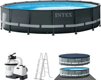 Intex 26326, Intex Frame Pool 488 x 122 cm Komplettset | Rundpool mit Zubeh&ouml;r