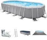 Intex Frame Pool 610 x 305 x 122 cm Komplettset | Ovalpool mit Zubeh&ouml;r