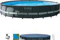 Intex 26334, Intex Frame Pool 610 x 132 cm Komplettset | Rundpool mit Zubeh&ouml;r