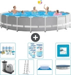 Intex 26756, Intex Frame Pool &Oslash; 610 x 132 cm Komplettset | Rundpool mit Zubeh&ouml;r