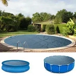 Poolpanda Pool Solarfolie &Oslash; 366 cm Premium rund | schwarz/blau | 400 my | 12 mm