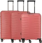Travelite Mooby - 4-Rollen-Trolley Set L/M/S 3tlg. erw. (rot)