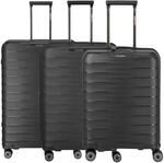 Travelite Mooby - 4-Rollen-Trolley Set L/M/S 3tlg. erw. (black)