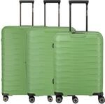 Travelite Mooby - 4-Rollen-Trolley Set L/M/S 3tlg. erw. (gr&uuml;n)
