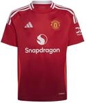 adidas Manchester United Fu&szlig;ball - Jr. Heimtrikot 24/25 (red, 176)