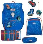 Scout Alpha Exklusiv Superflash - Schulranzen Set 4tlg. (Blue Dino)