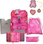DerDieDas ErgoFlex Light - Schulranzen Set 5tlg. 800g (Roses)