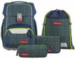 Step by Step Basis - Schulranzen Set 4tlg. (Green Geometric)
