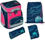 Scooli EasyFit Glow DIN - Schulranzen Set 5tlg. (Dotty Dolphin)