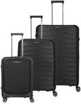 Travelite Mooby - 4-Rollen-Trolley Set 3tlg. (schwarz)