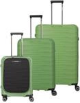 Travelite Mooby - 4-Rollen-Trolley Set 3tlg. (gr&uuml;n)