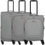 Travelite Umbria - 4-Rollen-Trolley-Set 3 tlg. erw. (smoky grey)