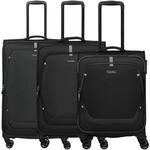 Travelite Umbria - 4-Rollen-Trolley-Set 3 tlg. (schwarz)
