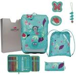 DerDieDas ErgoFlex Easy - Schulranzen Set 5tlg. 950 g (Butterfly Garden)