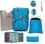 DerDieDas ErgoFlex Easy Exklusiv Superflash - Schulranzen Set 5 tlg. 950g (Blue Ice)