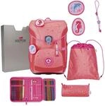 DerDieDas ErgoFlex Easy Exklusiv Superflash - Schulranzen Set 5 tlg. 950g (Coral