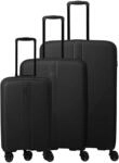Travelite Air Stripe - 4-Rollen-Trolley Set 3tlg. erw. L/M/S (Slim) (black)