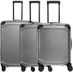 Travelite Millennium - 4-Rollen-Trolley Set 3tlg. erw. (silver)