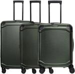 Travelite Millennium - 4-Rollen-Trolley Set 3tlg. erw. (pine green)