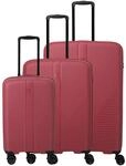 Travelite Air Stripe - 4-Rollen-Trolley Set 3tlg. erw. L/M/S (Slim) (red)