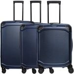 Travelite Millennium - 4-Rollen-Trolley Set 3tlg. erw. (navy)