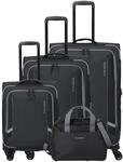 Travelite Corsiica - 4-Rollen-Trolley Set 4tlg. erw. (black)