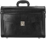 D&N Business - Pilotenkoffer 46 cm Leder (schwarz)