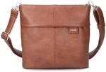 zwei Mademoiselle M8 - Schultertasche 25 cm (cognac)