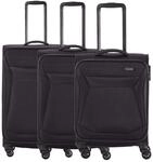 Travelite Chios - 4-Rollen-Trolley Set 3tlg. (schwarz)