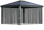 Palram - Canopia Polyester Moskitonetz f&uuml;r Pavillon Dallas 4300 | Grau - Grau