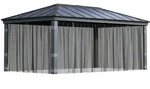 Palram - Canopia Polyester Moskitonetz f&uuml;r Pavillon Dallas 6100 | Grau - Grau