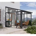Palram - Canopia Aluminium Kaltwintergarten Sanremo | Anthrazit | 305x277x310 cm -